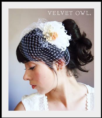 Etsy.com,VelvetOwl,Veil,birdcage veil
