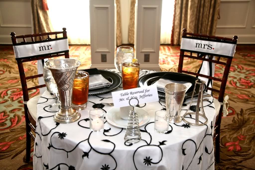 Reception Table Decor