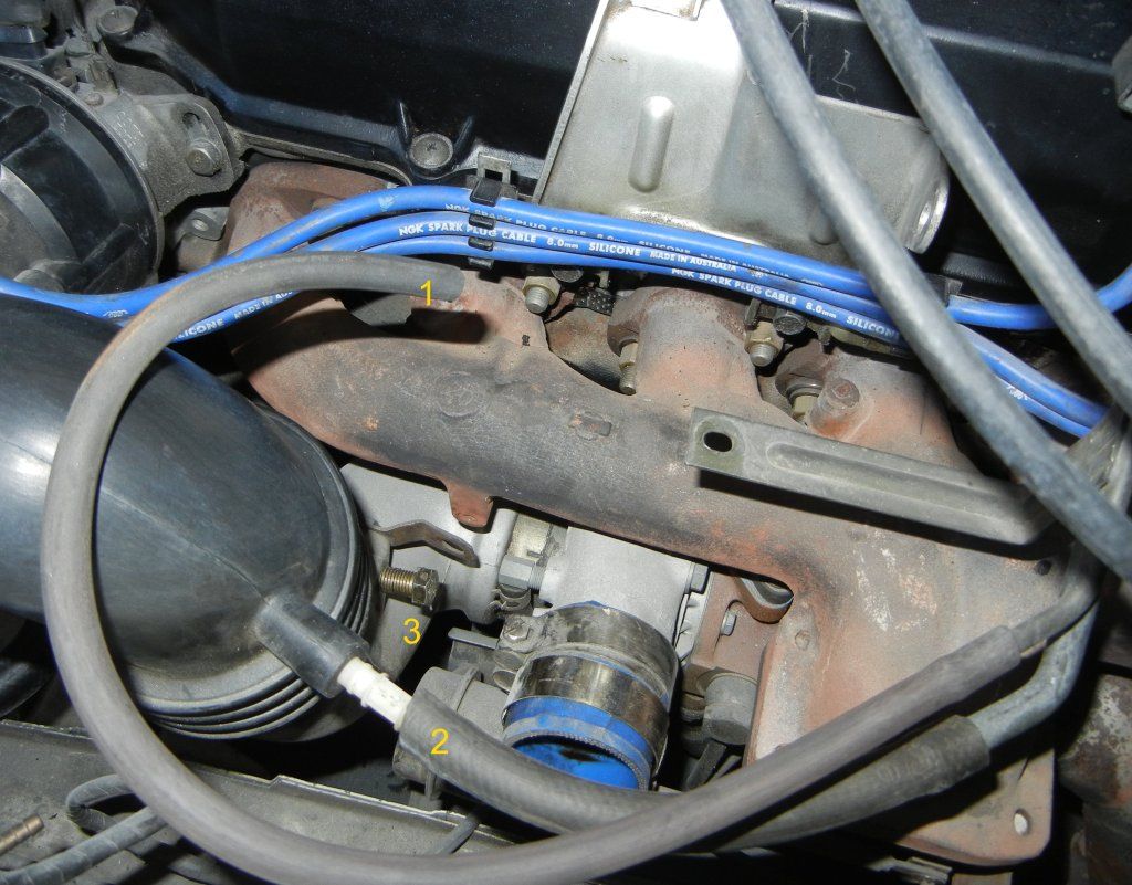 Vacuum hoses on VL turbo where do they connect to? Just Commodores