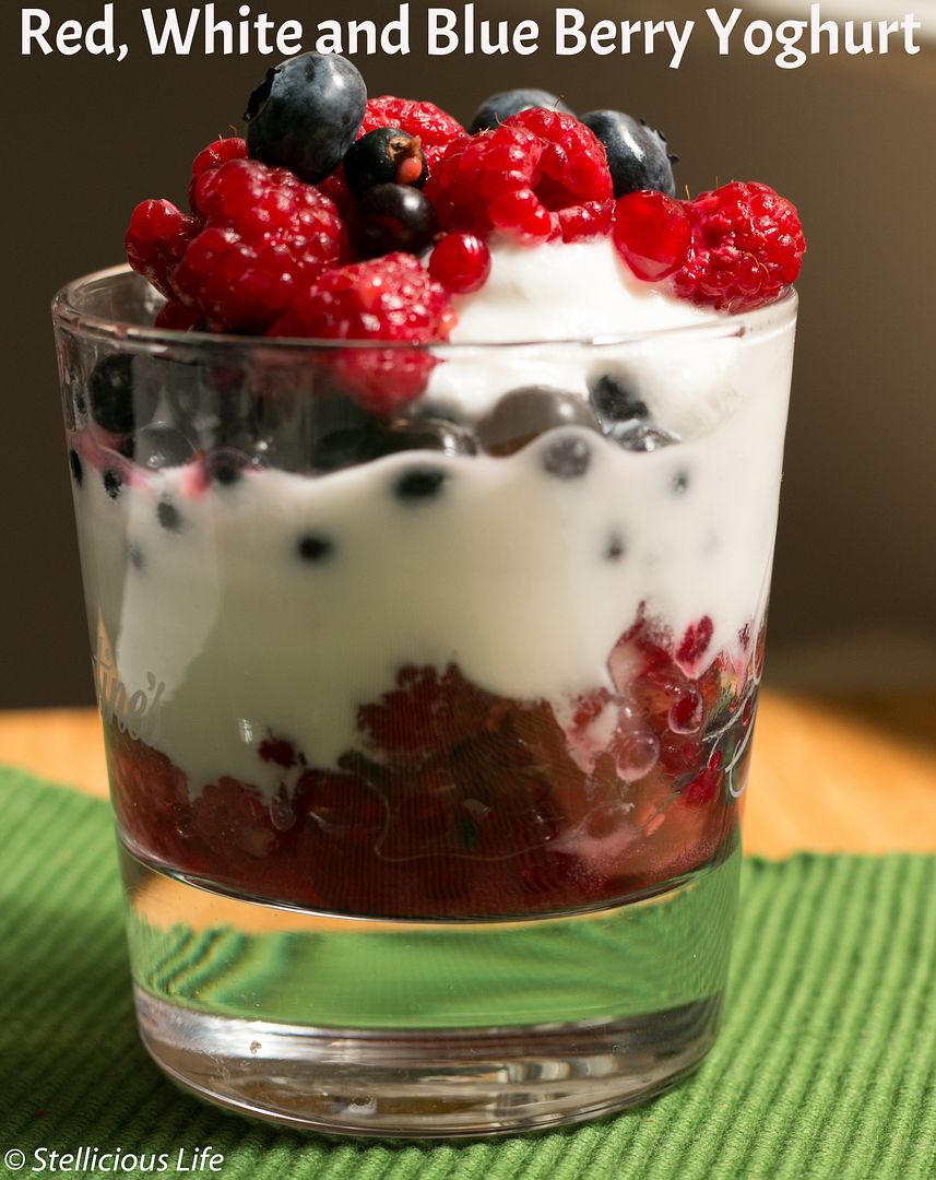Red, White and Blueberry Yoghurt