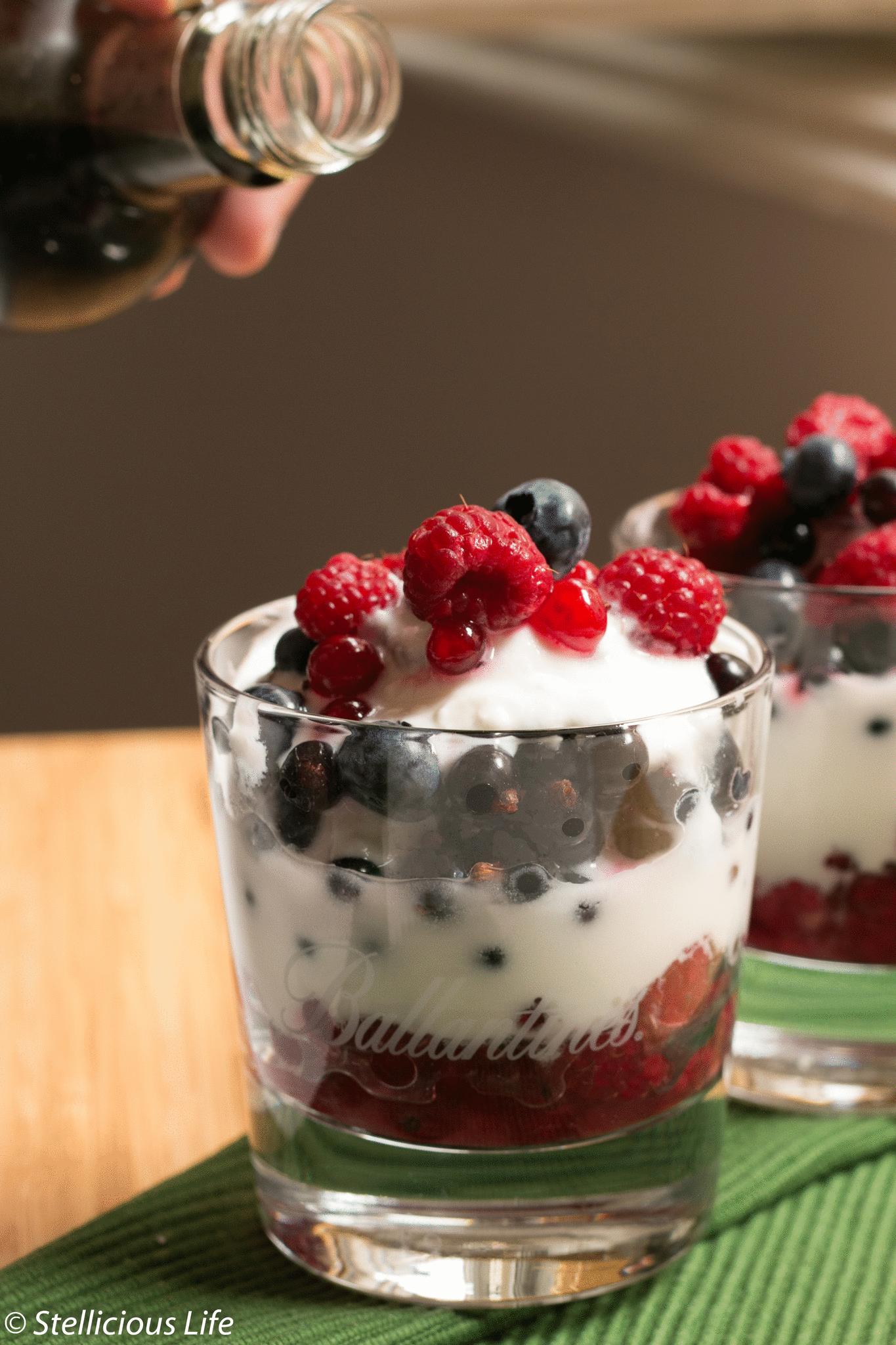 Red White and Blue Berry Yoghurt