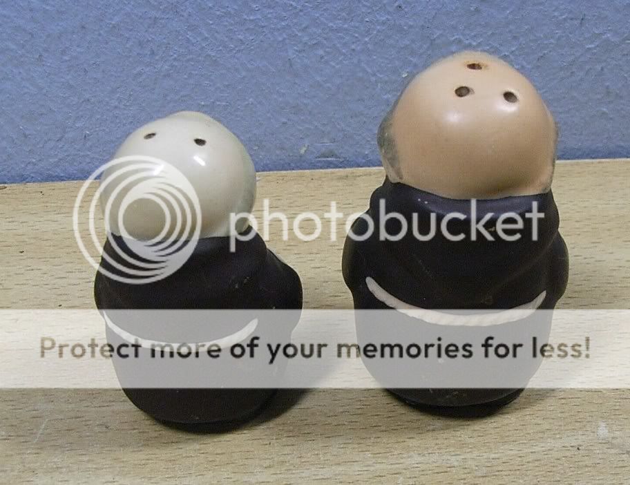 Vintage Salt Cellar and Pepper Pot Monk Goebel #F  