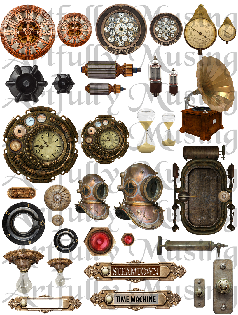 Artfully Musing: Steamtown & Time Machine Shadowbox Made from a Cigar ...