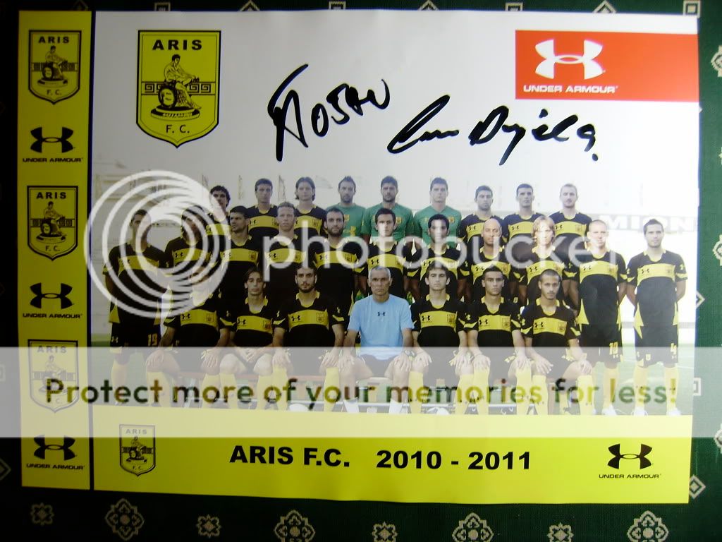 ARIS THESSALONIKI POSTER AUTOGRAPH BY JUAN TOJA CESAREC  