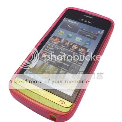 New Nokia C5 03 Soft Plastic Case Cover Pouch + Film  