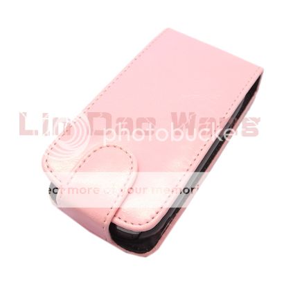   Pink Leather Case Cover Pouch + LCD Screen Protector Film For Nokia C7