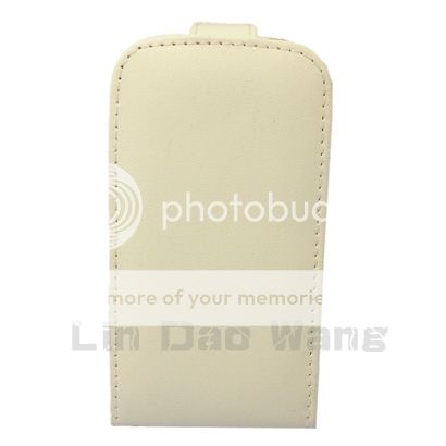 Genuine Leather Case Pouch Film For HTC WILDFIRE,White  