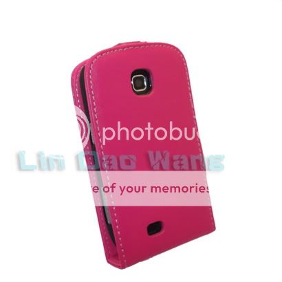   Genuine Leather Case Cover Pouch + Film For Samsung Galaxy Mini S5570