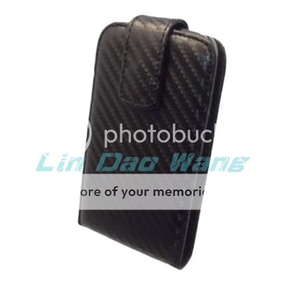 Black Leather Case Pouch + LCD Film For SAMSUNG GALAXY Gio S5660