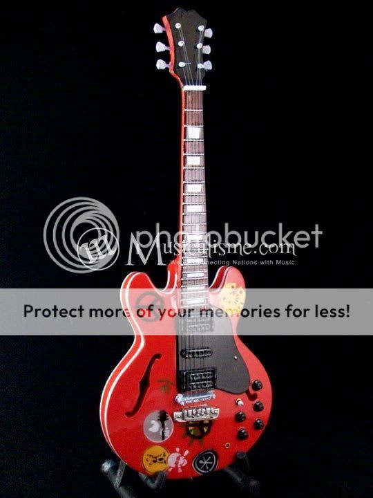 MINIATURE GUITARS ALVIN LEE GIBSON ES 335 BIG RED CUSTOM TEN YEARS 